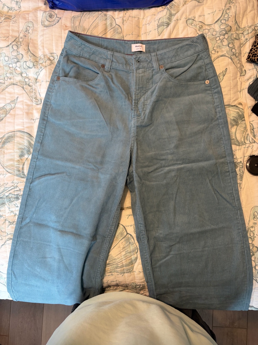 RVCA Men's Sky Blue Corduroy Pants